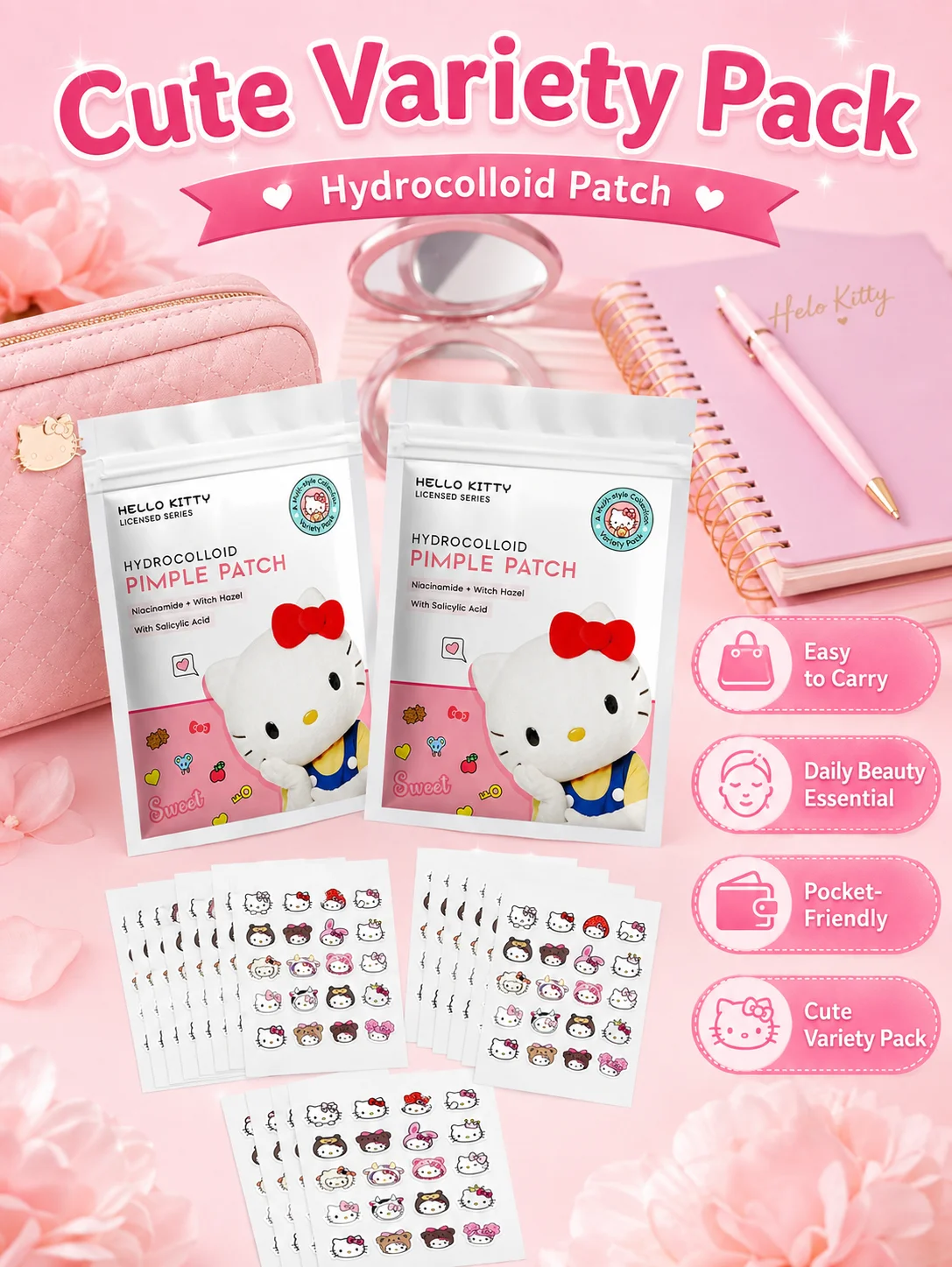 แผ่นแปะสิวซานริโอ, สติกเกอร์ปิ - Hydrocolloid Acne Patch บทวิจารณ์และราคา