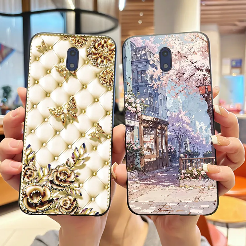 

Яркий черный чехол для телефона Nokia 3, мягкий противоударный чехол для Nokia 3.1/Nokia 3 2018, уникальный чехол с рисунком черной кошки в розовых облаках