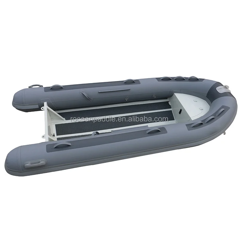 14ft RIB 420 Deep V Hull Semi-rigid Aluminum Hull RIB Inflatable Boat PVC/Hypalon For Fishing