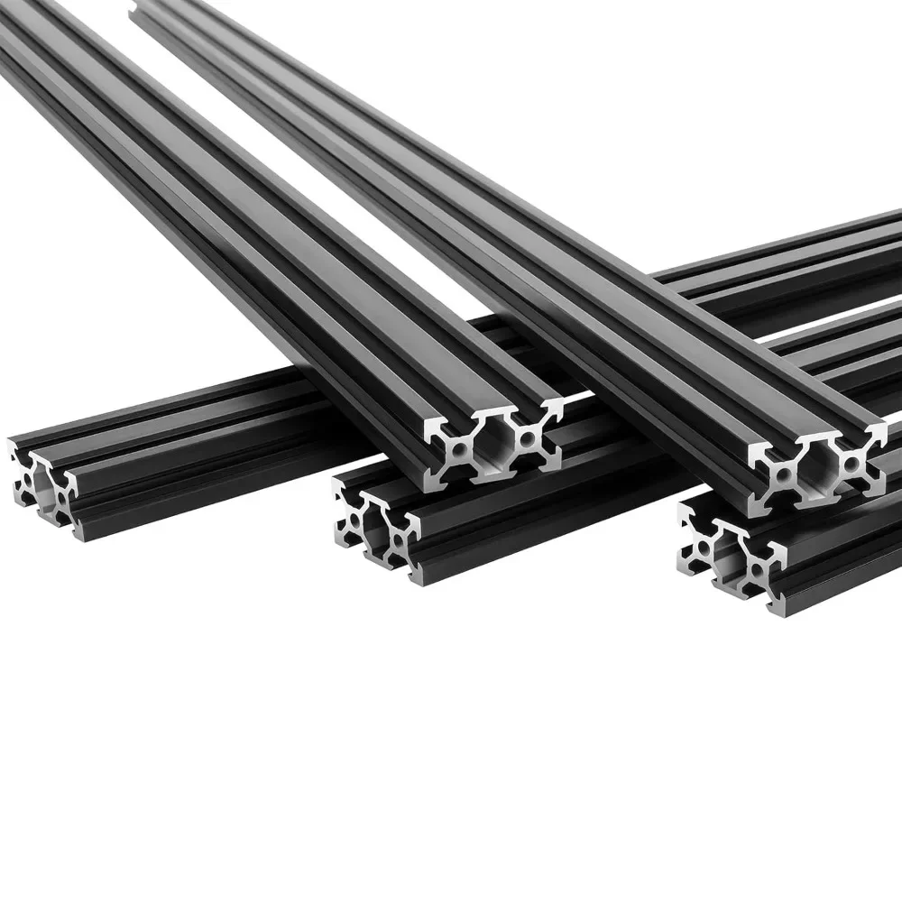 2000mm 5Pcs BlackAluminum Extrusion European Standard 2040 V Slot Anodized Linear Rail for 3D Printer Parts - NEW