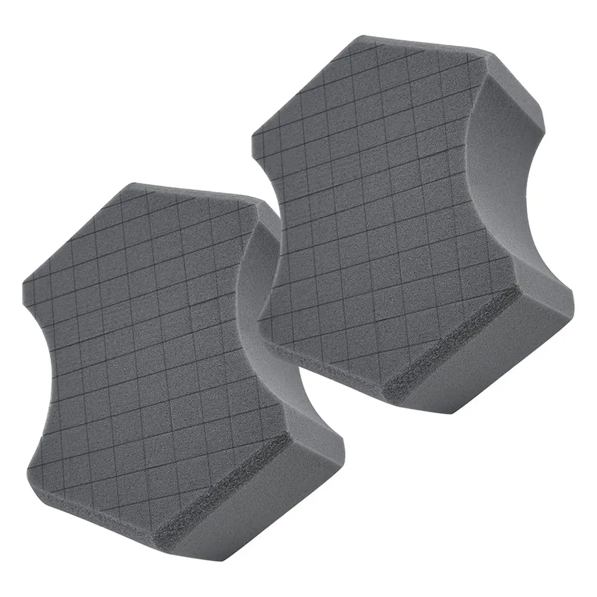 Compatible 2 Pack Grid Car Wash Sponge, -Cut Detailing Sponges, Rinseless Washing Foam for Auto Cleaning Accessories