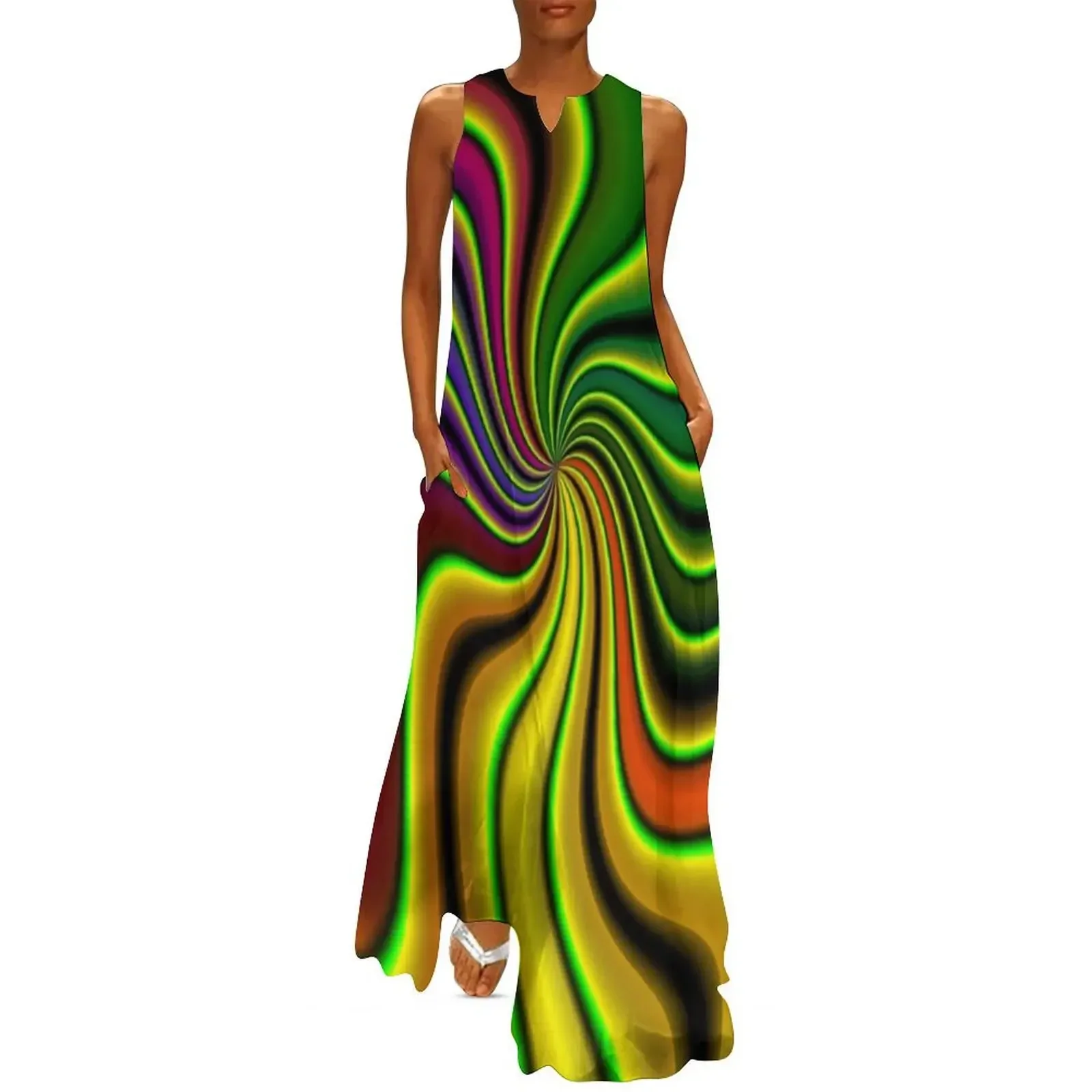 

Retro We Tripped Tie Dye 60's Hippie Style Long Dress dresses for womens dress party night women's dresses luxury Dress