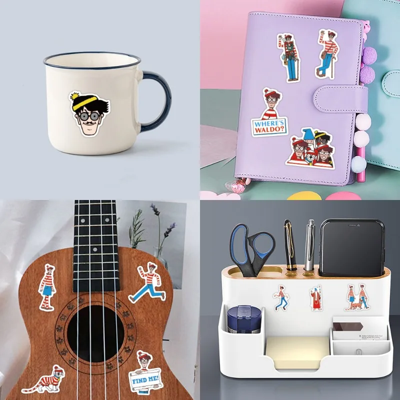 Pegatinas de Anime Waldo, 50 piezas, Maleta, taza de agua, papelería, teléfono móvil, coche, Scooter, ordenador portátil, decoración de refrigerador