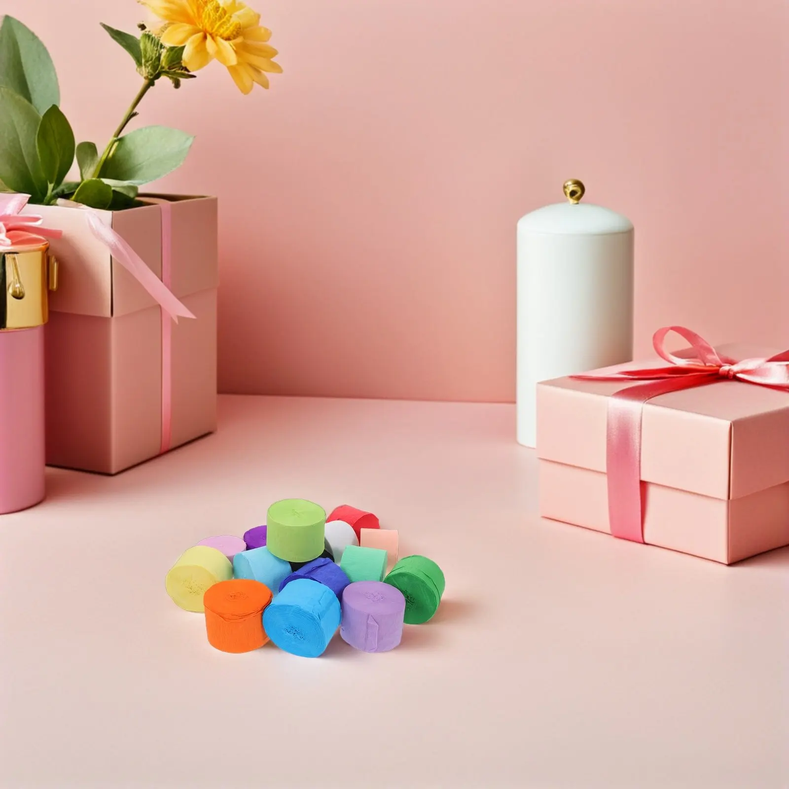 12個入り-カラフルクレープペーパーストリーマー-誕生日パーティーデコレーションロール-18インチ×82フィート-キッズクラフト-吊り下げガーランドストリーマーペーパー