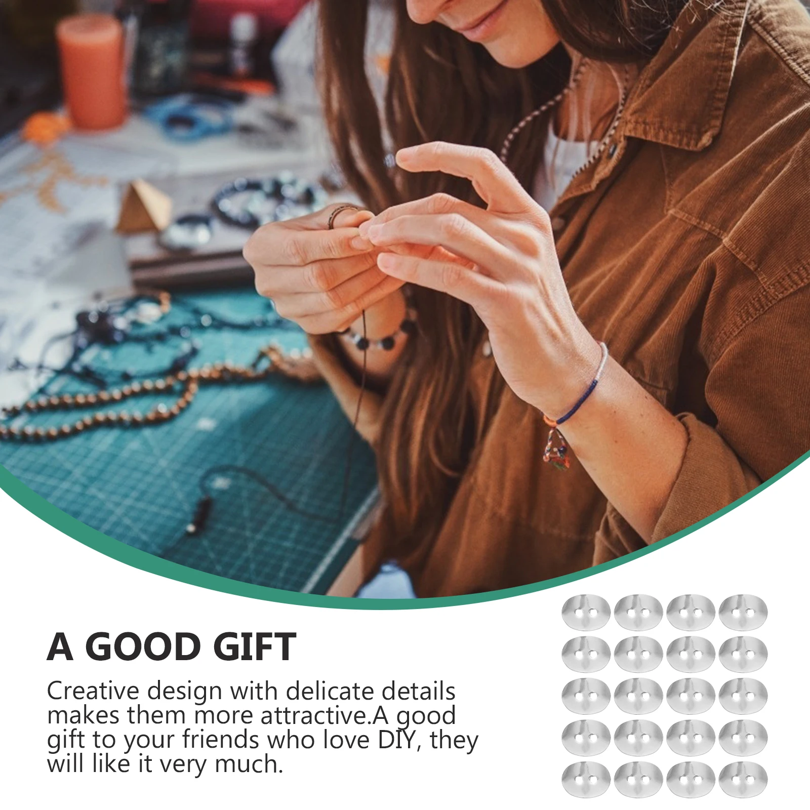 

50Pcs DIY Bracelet Buckles Stainless Steel Creative Design Jewelry Making Supplies Bracelet Connecting Buckles for Necklace