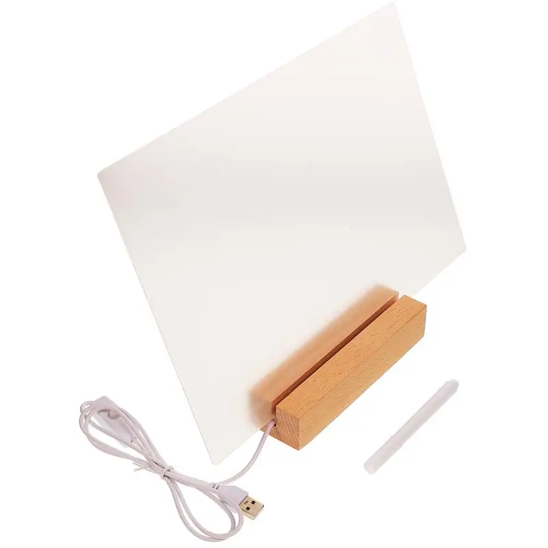 1pc Desktop Dry-Erase Board Message Board Memo Board Desktop Whiteboard Clear Acrylic Writing Board Office Display Board