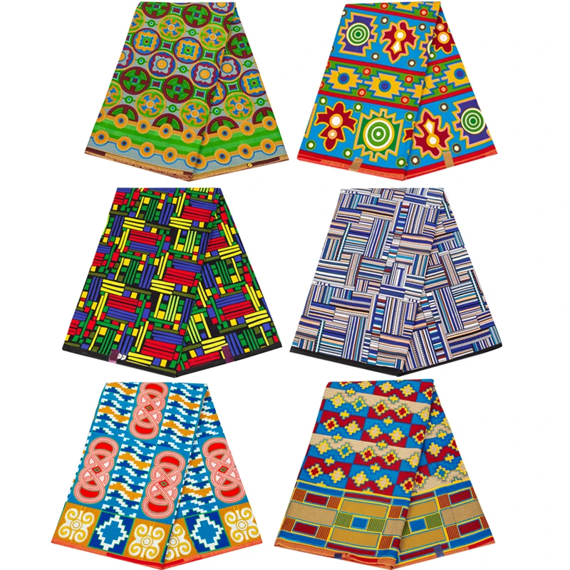 Africa Ankara Real Print Wax Fabric Soft Cotton Batik Block Wrap Sewing Material Of Party Dress Craft Making Patchwork New Pagne