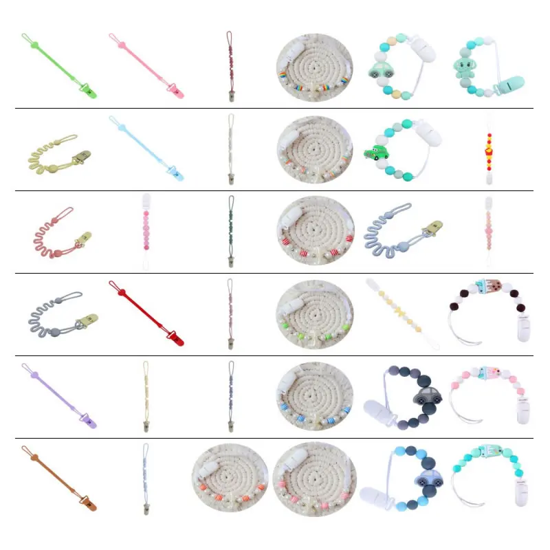 F62D силиконовая цепочка с застежкой для детской соски, зажим для прорезывания зубов, цепочка для прорезывания зубов для новорожденных, держатель для соски, аксессуары для кормления