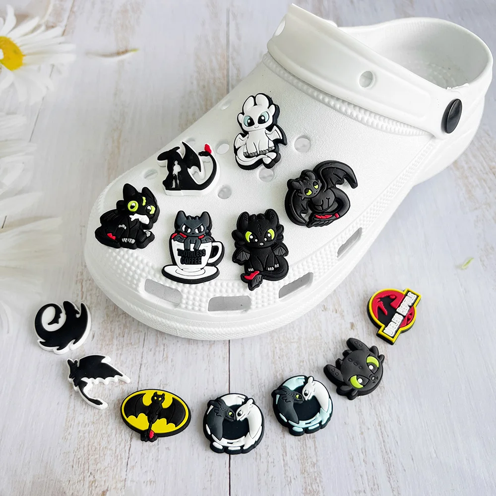 1-16pcs New animation cartoon Shoes Charms Accessories Fit Clog Backapck Wristbands Shoe Decorate Buckle Kids Gift