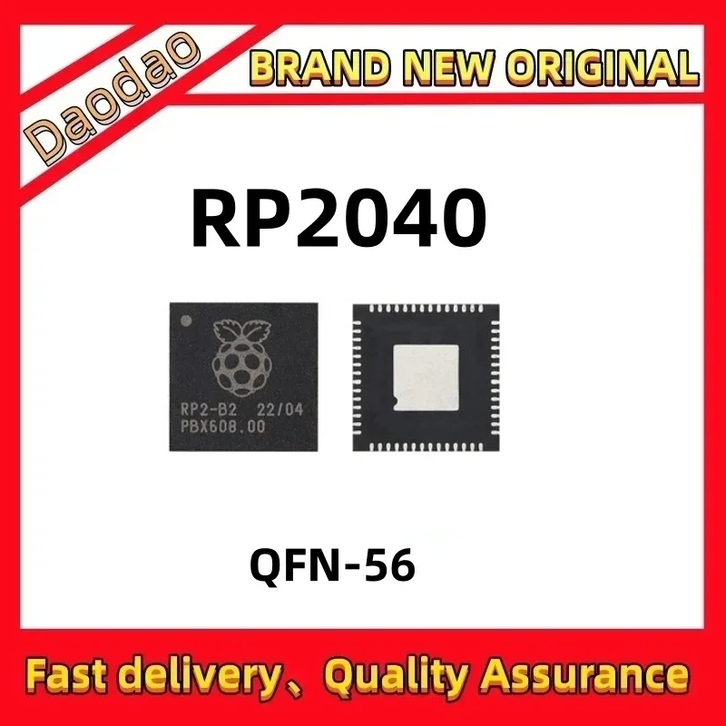 

5Pcs RP2040 QFN-56 Raspberry Pi RP2040 chip ARM cortex-m0133mhz New original