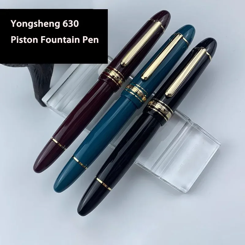 Yongsheng 630 Brief Fountain Pen Iraurita Nib Fine Nib Piston Resin Gold Clip Pen  Stationery Business Writing Gifts