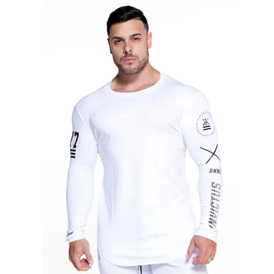 Men Gym Fitness Compression Running Sport Quick Dry Shirts Skinny Long Sleeve T-shirt Male Jogging Training Tees Tops Clothing