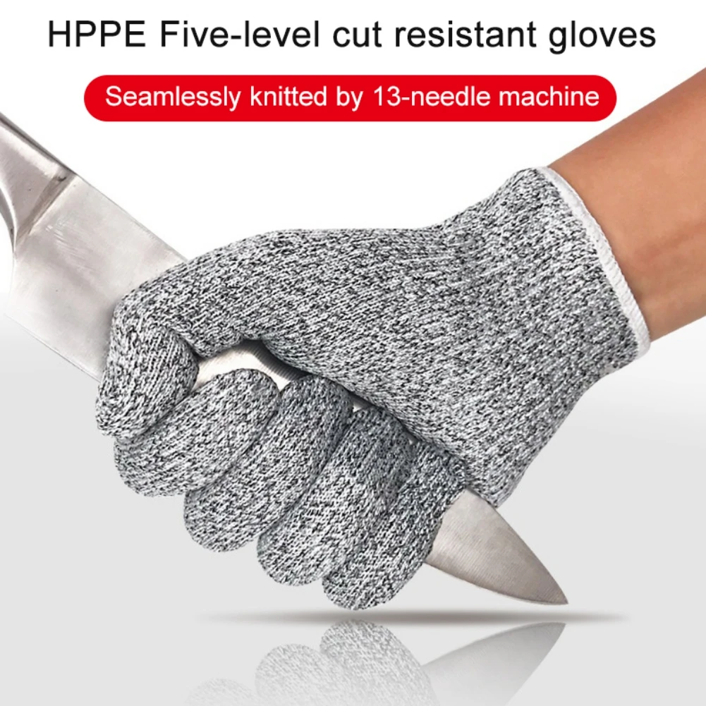 1 Pair Self Defense Gloves Cut Resistant Protective Wire Metal Gloves Outdoor Safety Multi-Purpose Gloves Level 5 Protect Supply