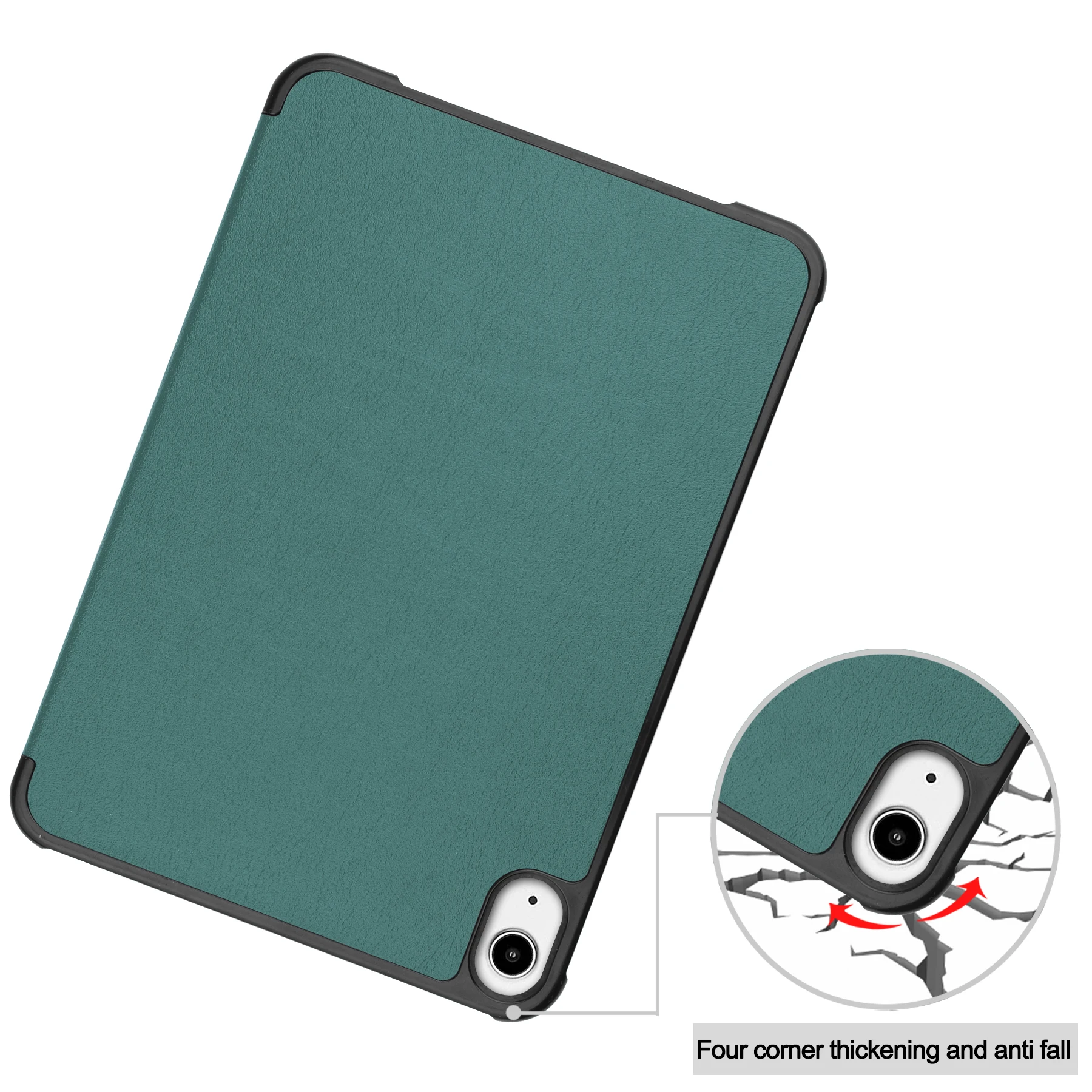 Leather Cover For iPad mini7 2024 mini6 2021 Tablets case Slim Fit Auto Sleep Wake Multiple Colors Tri-fold Caster Hard Shell