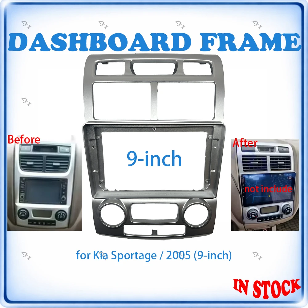 Car Radio Fascia Frame For Kia Sportage 2005 9 inch Wiring Harness Power Cable Car Accessories Plug & Play