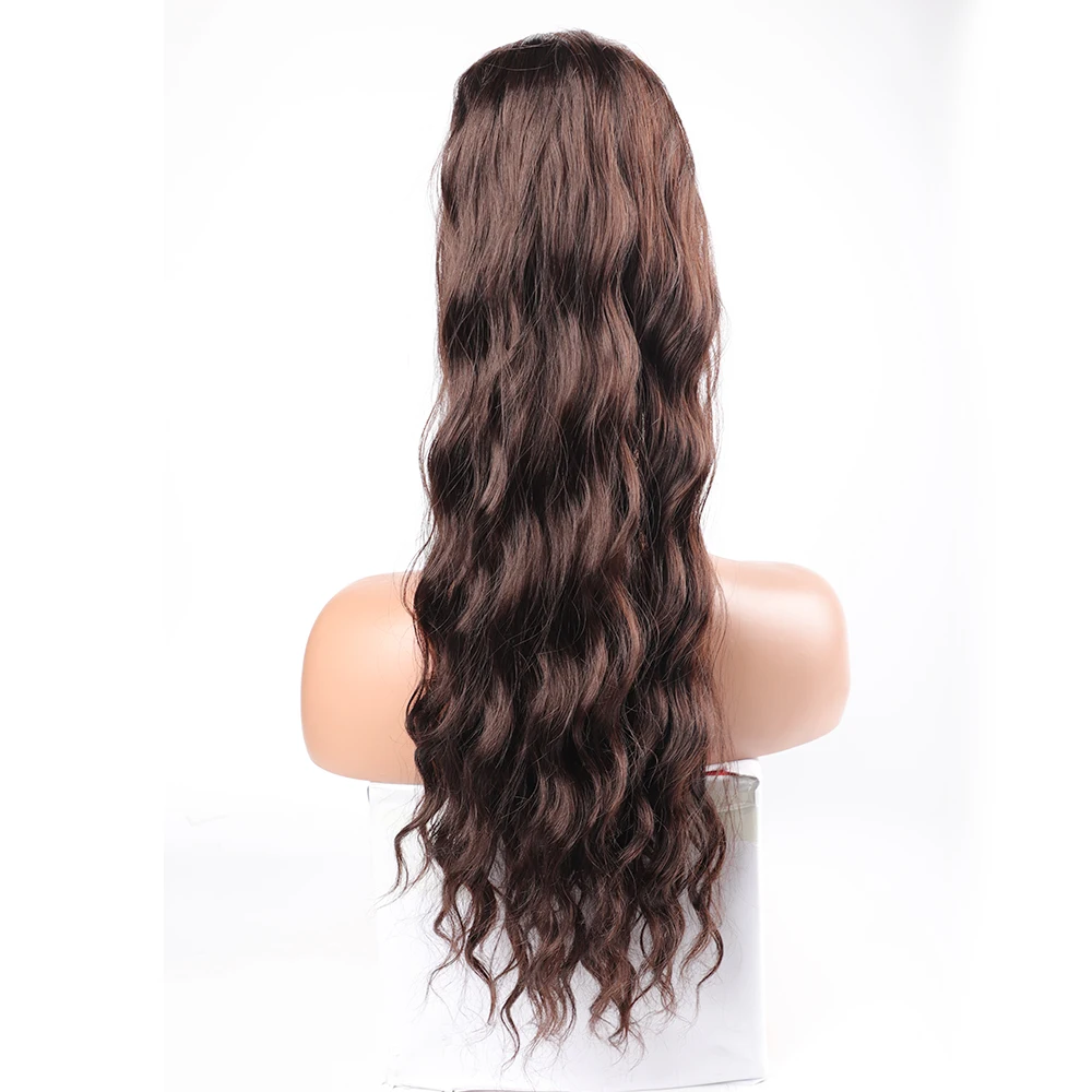 24 Inch Long Synthetic Curly Ponytails Synthetic Drawstring Ponytail Hair Extensions Curly Ponytails for Women Fake Hairpieces