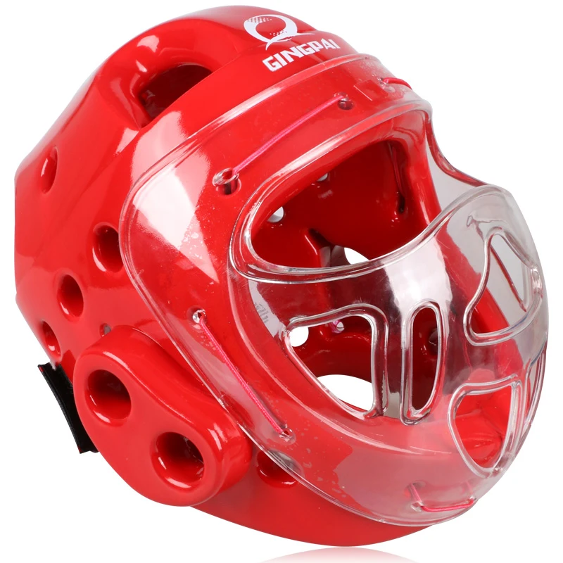 Full Face Kopfschutz Karate Helm Taekwondo Kopfbedeckung MMA Kickboxen Kopfschutz Professionelle Trainingshelme – Detail 14