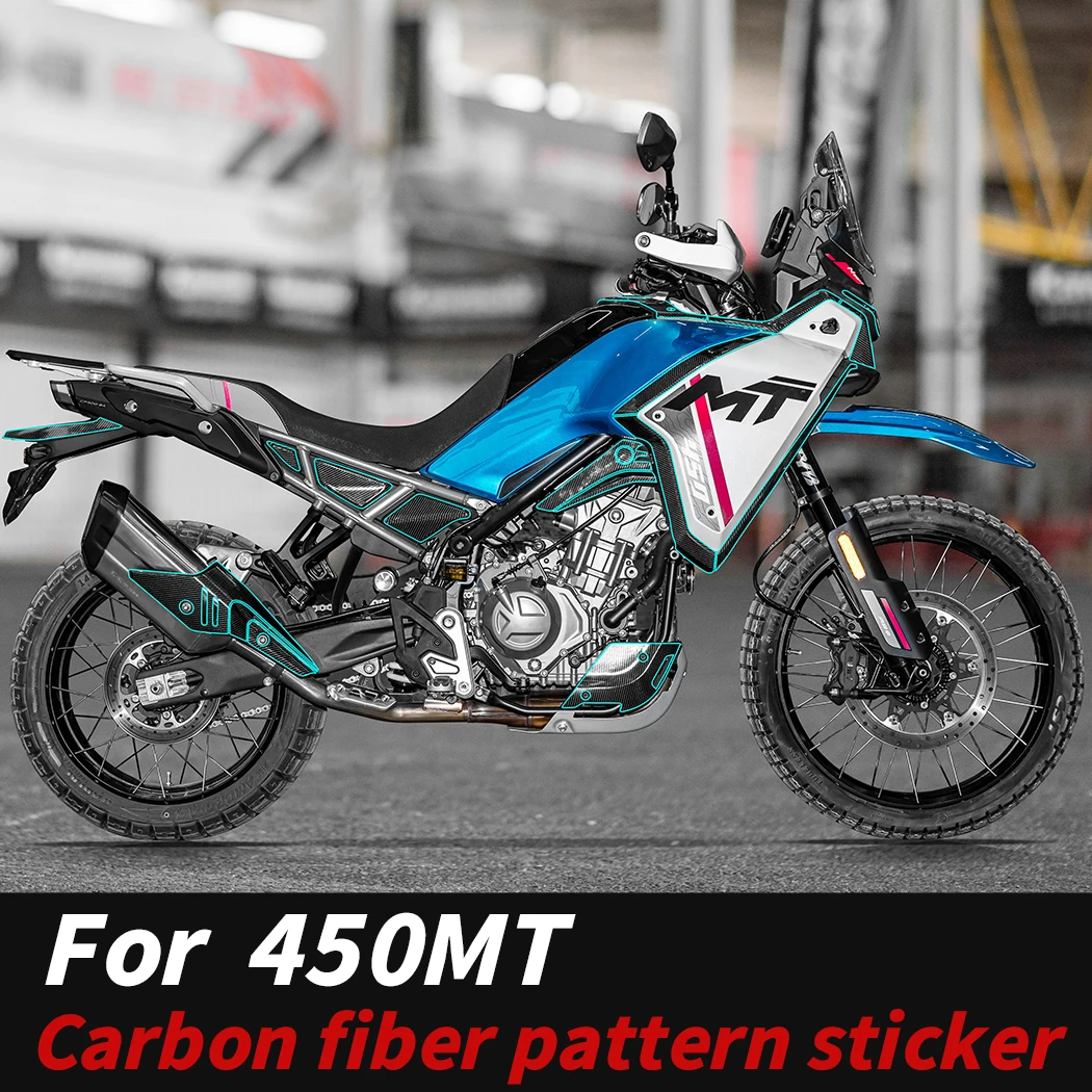 Use For CFMOTO 450MT Motorcycle Carbon Fiber Fairing Stickers Kits Refit Decoration Protection Motorcycle Accessories