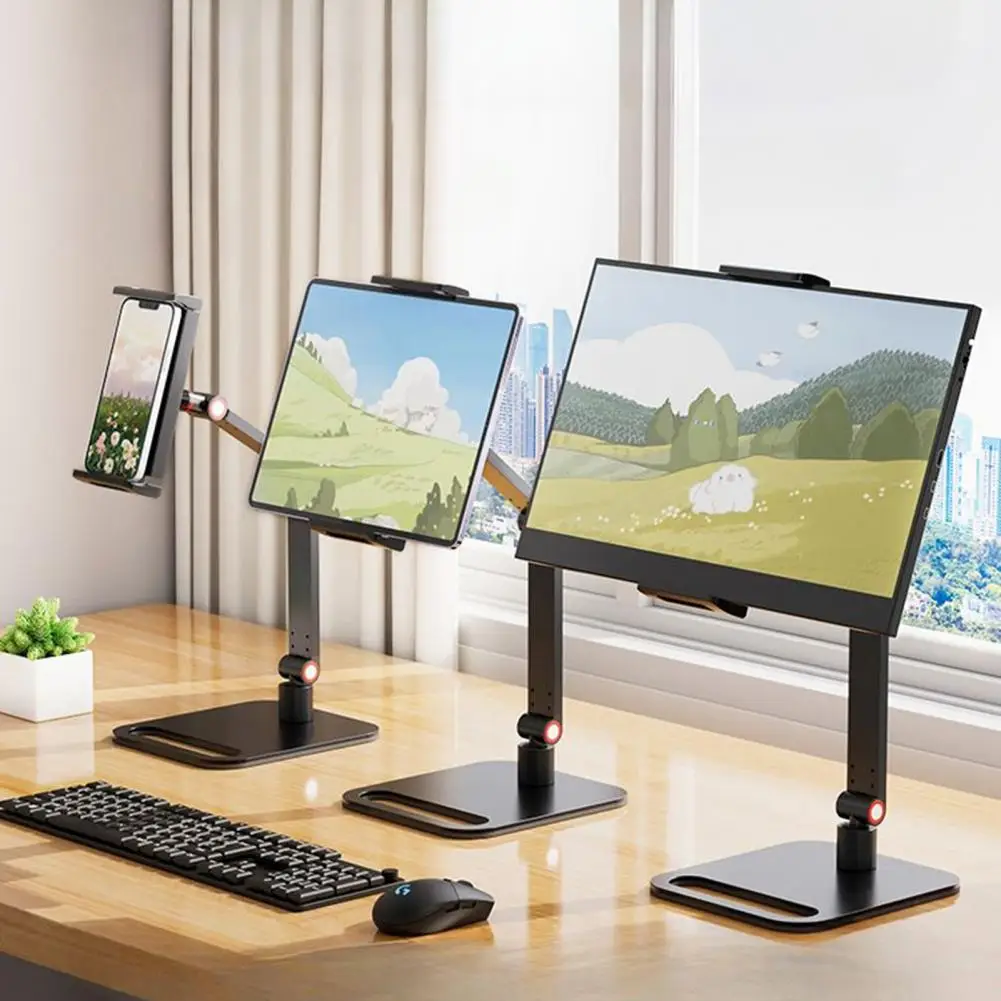 Anti-slip Screen Mount Portable Monitor Bracket for 17.3-inch Screens Adjustable Display Holder with 360-degree Rotation