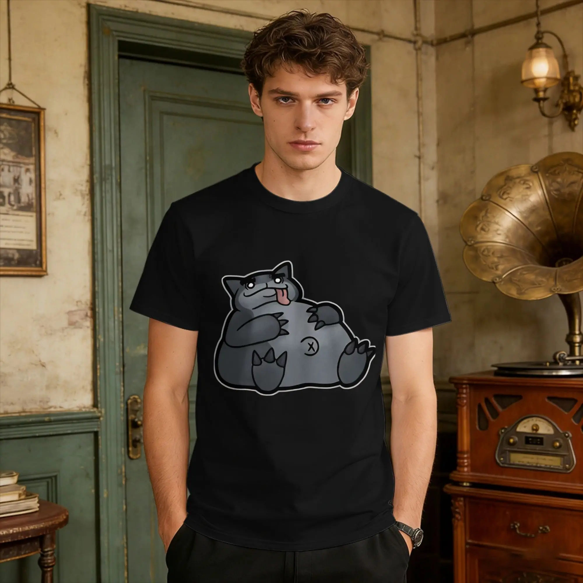 Camiseta Harajuku Mewgenics- Guillotina, camisetas de algodón, camiseta Hipster para hombre, camisetas clásicas informales de manga corta Y2K de verano