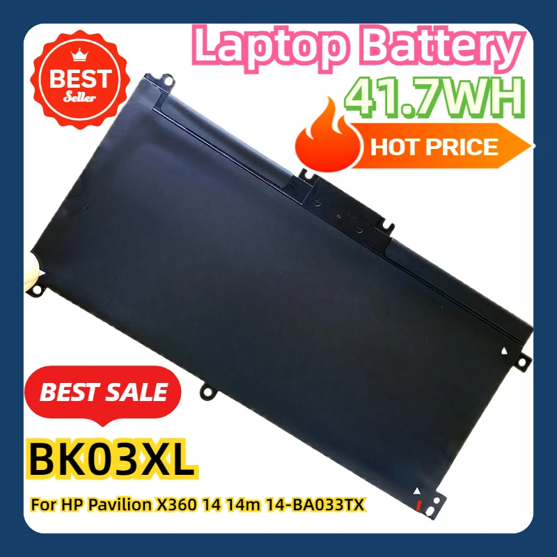 

For HP Pavilion X360 14 14m 14-BA033TX 14-ba001ns HSTNN-LB7S HSTNN-UB7G TPN-W125 916366-541 916811-855 New BK03XL Laptop Battery