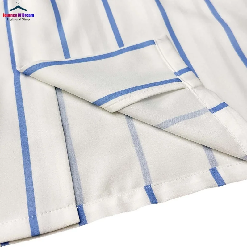 WACKO MARIA Mens Womens 25SS Fashion Summer New Stripes Simple Advanced Casual Hawaii Short Sleeve Shirt