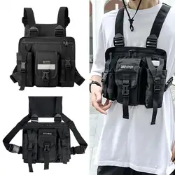 Unisex Chest Pack Multi Pockets Large Capacity ID Credit Card Phone Storage Cargo Bag Outdoor Camping Chest Bag