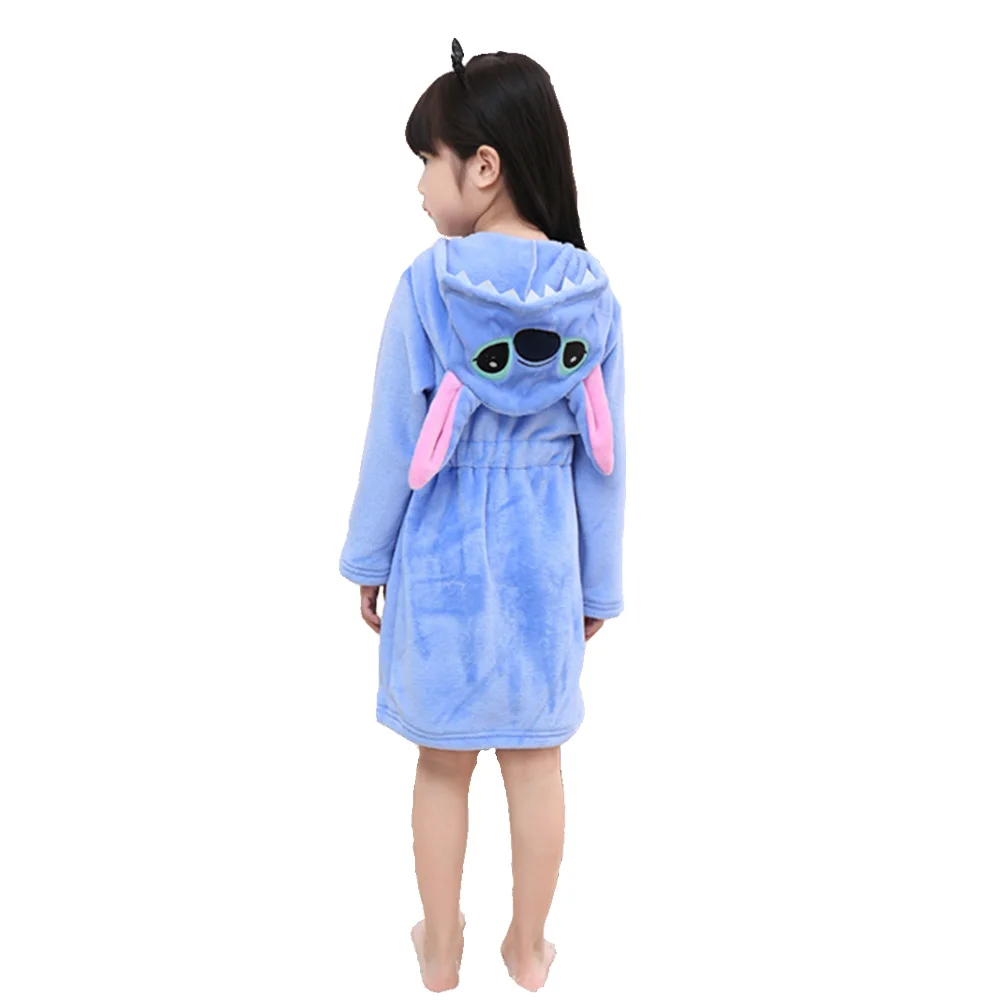 رداء حمام للأطفال البنات والأولاد على الموضة لعام 2025 رداء حمام أزرق اللون للأطفال قمصان نوم للأطفال بيجامات Infantil ملابس نوم #4