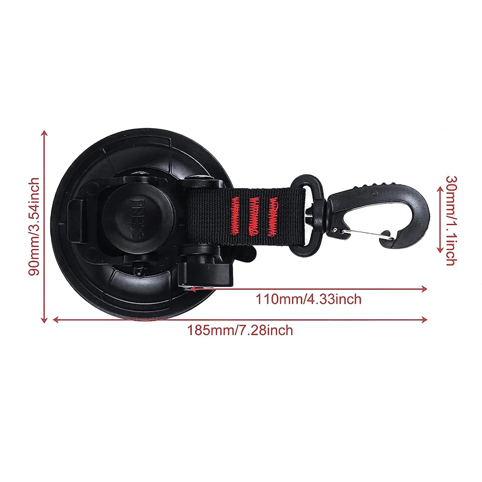 Camper Suction Cups for Smooth Surface Car Side Awning Tent Tarp Hook Reusable No Drill Wall Anchor