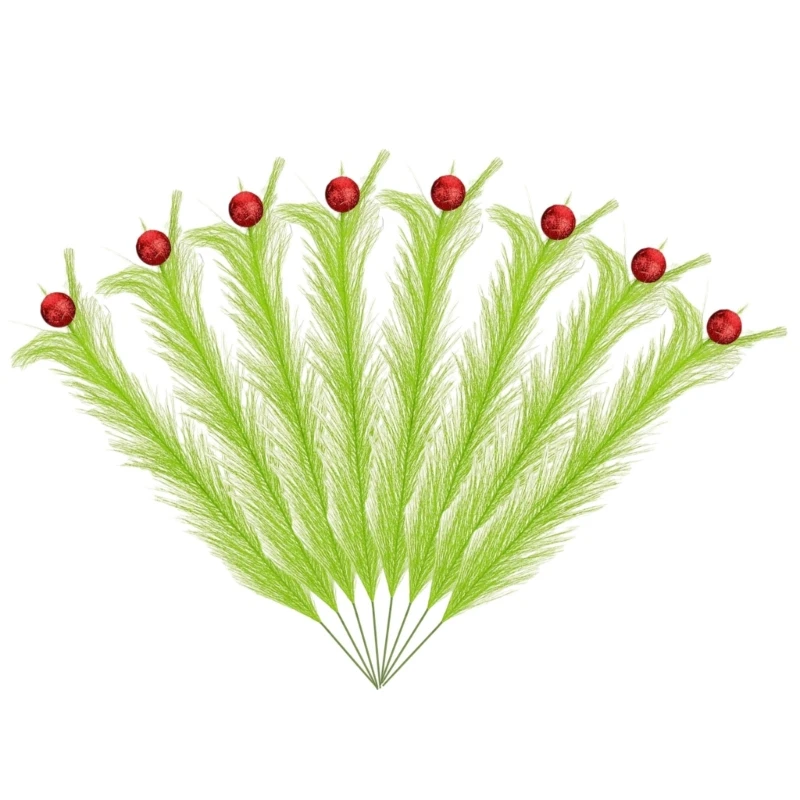 2025 New 3/8pcs Delicate Bright Branches for Pleased Christmas Tree Top Decoration