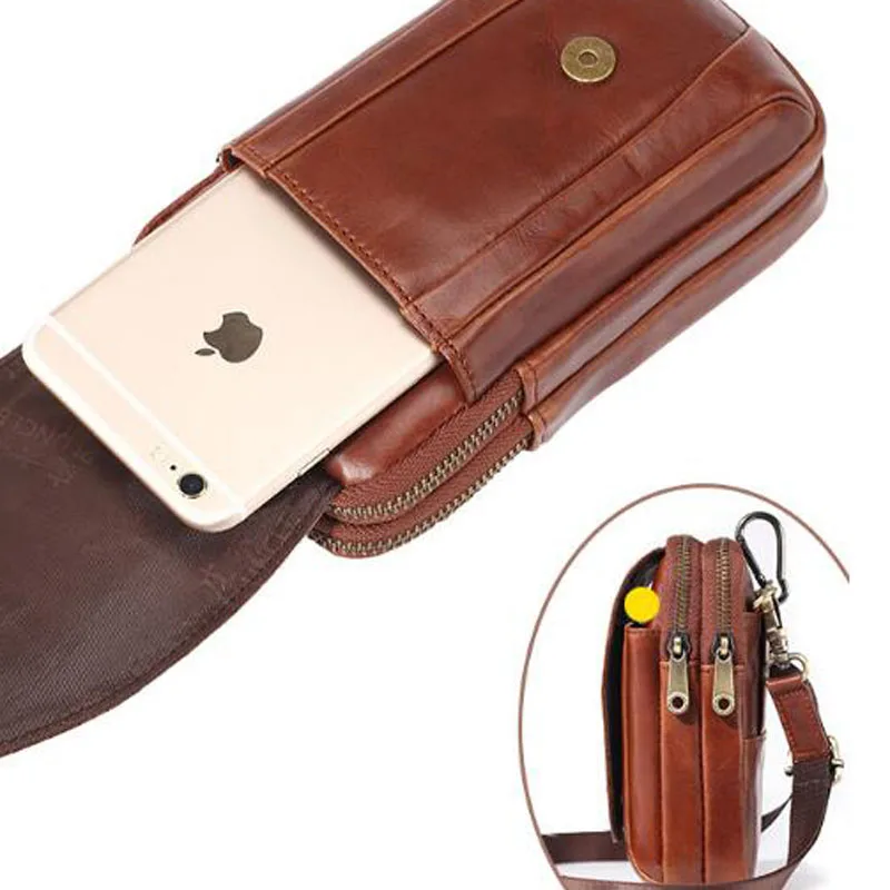 Riñonera de piel de cocodrilo para hombre, bolso de hombro pequeño, monedero, funda para teléfono móvil, gancho, cinturón, riñonera