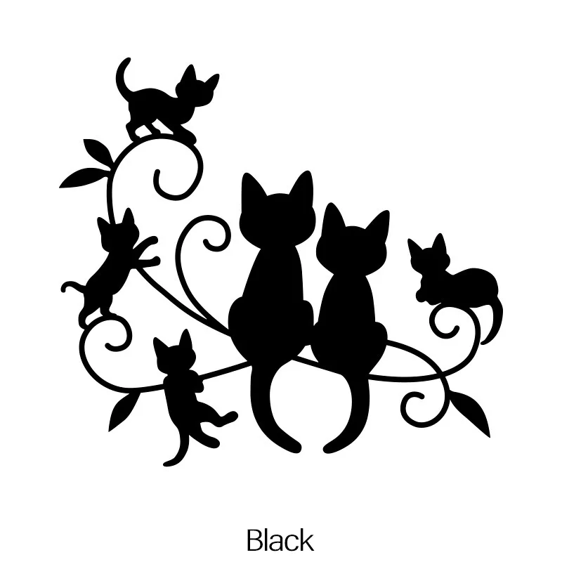 สติ๊กเกอร์ตกแต่งรถยนต์ลายแมว สำหรับติดกระจกมองข้าง ตกแต่งรถยนต์ สร้างสรรค์ด้วยตัวคุณเอง