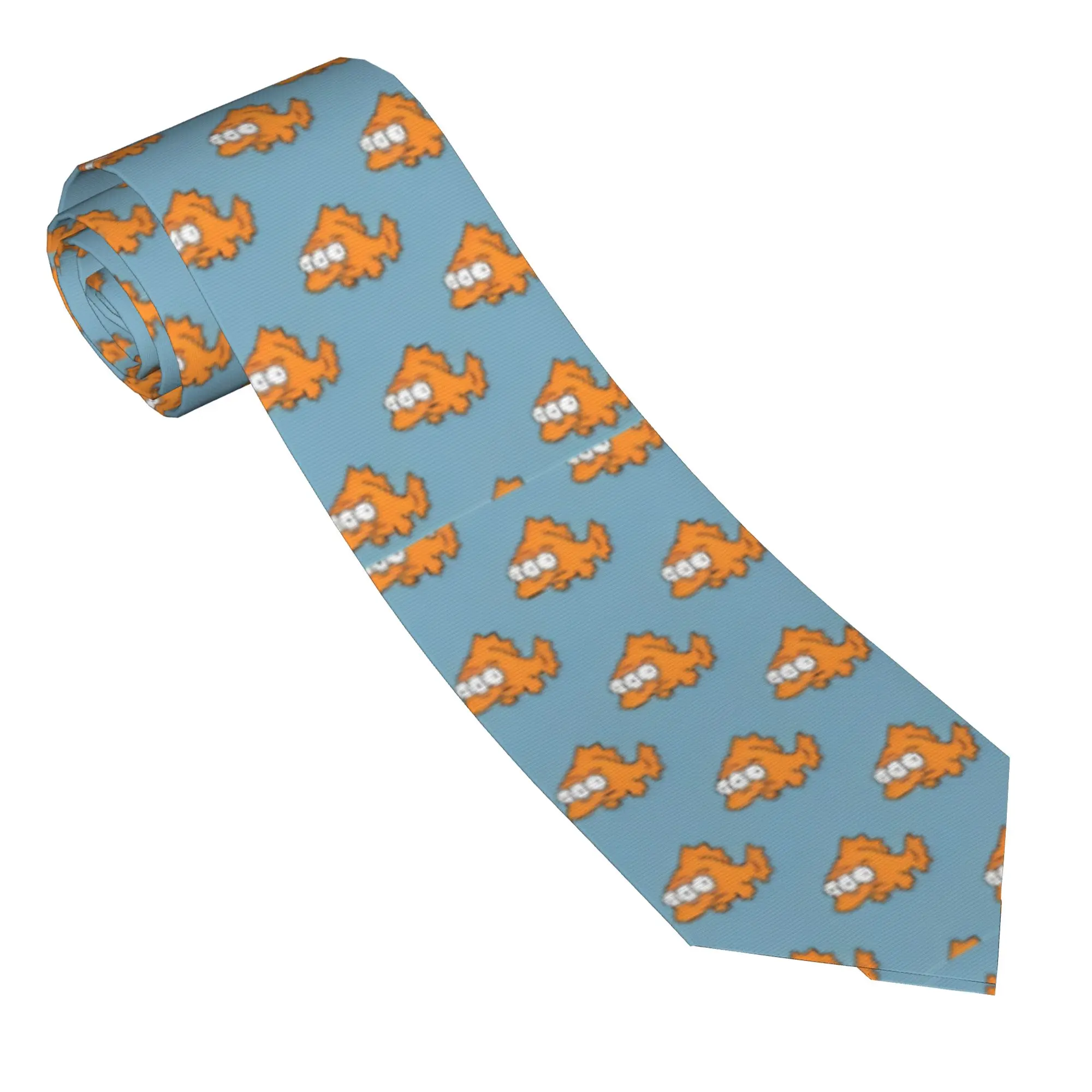 Necktie Blinky S-Simpsonn Themed Unisex Casual Polyester 8 cm Narrow Neck Ties  for Men Shirt Accessories Gravatas Wedding Party
