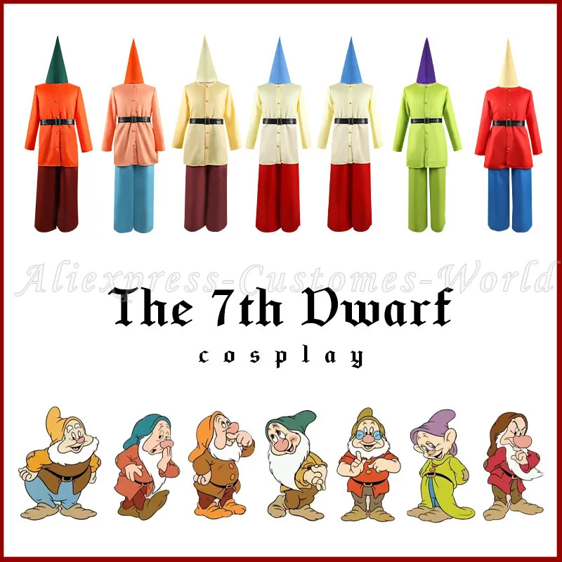 Movie Anime Snow White and Seven Dwarfs Costume Cosplay Halloween Party Seven Dwarfs Cosplay Costume Custom Made Carnival