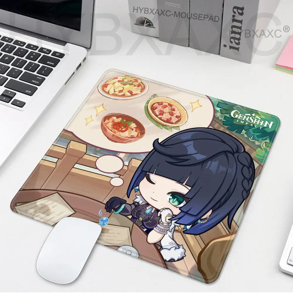 

Yelan Genshin Mousepad Small LockEdge Mouse Pad For Gamers Computer Desk Pad Rectangular Anti-slip Rubber