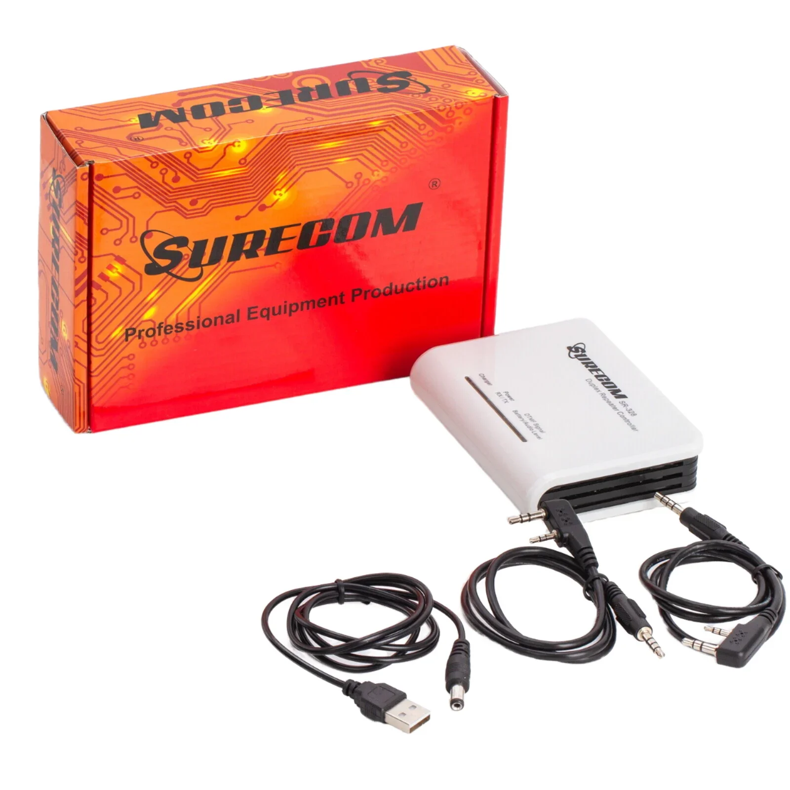 Контроллер Surecom SR-112 SR112, перекрестный диапазон, открытый дуплексный повторитель для всех раций, двустороннее радио с разъемом K1, соединительный кабель