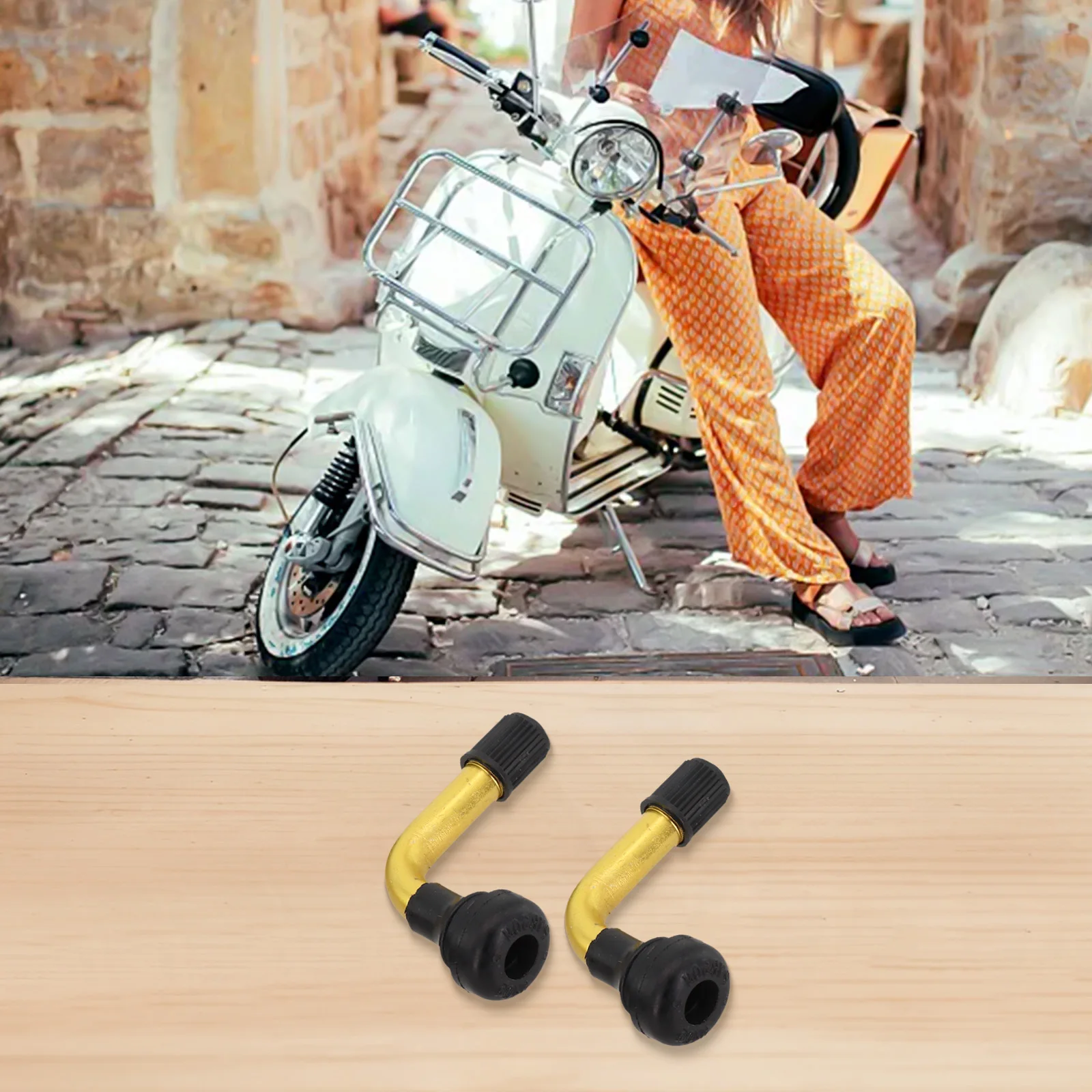 

Quality Tyre Valves Stem 90 Degree Part Tubeless Valve Wear-resistance Copper+rubber For 11.3-11.5mm Rim Holes