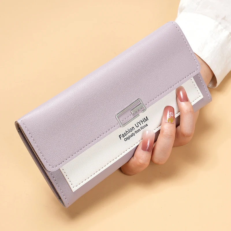 Long purse ladies 2024 new clutch bag multifunctional PU purse wallet