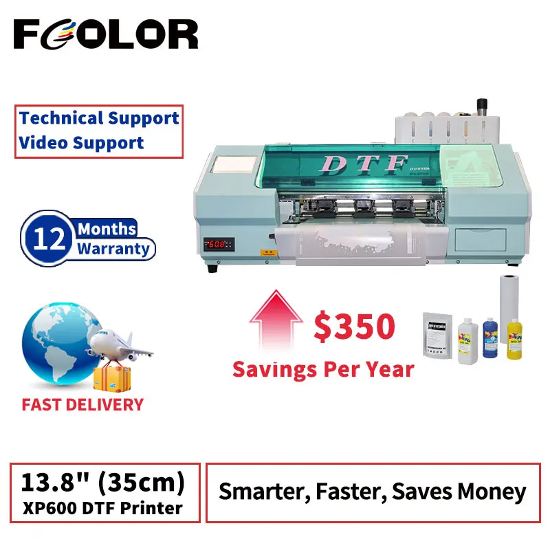 

Fcolor 35CM XP600 Single Head DTF Printer with Touch Screen T-shirt Printing Machine for T-shirt Clothing Textiles impresora dtf