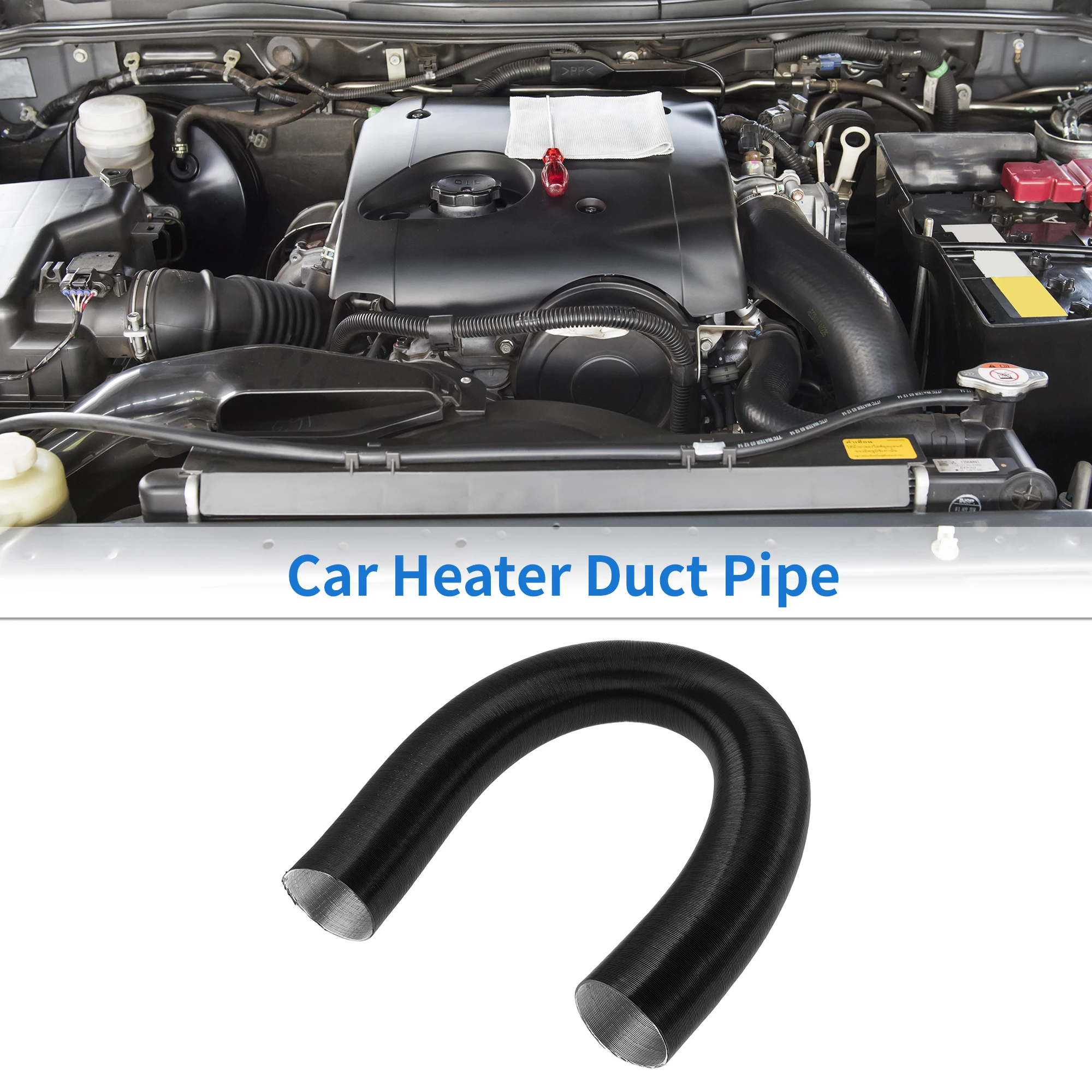 

UXCELL Автомобильный обогреватель, воздуховод, 80 мм, внутренний диаметр 200 см, макс. L, алюминиевая фольга, 1 шт., черный