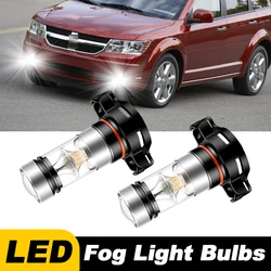 2PCS For Dodge Journey 2010-2018 Jeep Cherokee 2014-2017 LED Car Front Fog Light Bulbs Lamps 2504 PSX24W 6000k Accessories