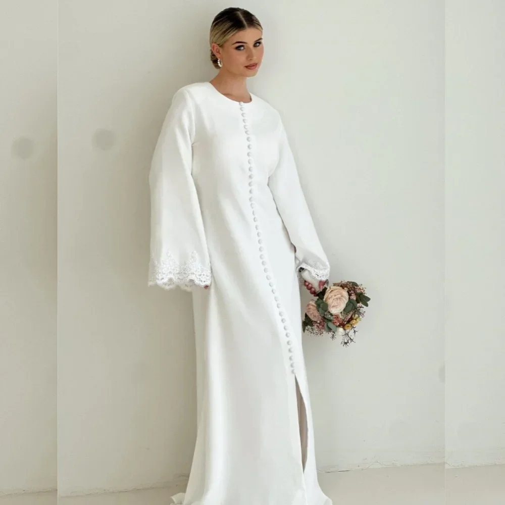 JDY Abito da sposa senza spalline in raso su misura Abito da sposa elegante Abito da sposa civile Abito da cerimonia nuziale a sirena da donna