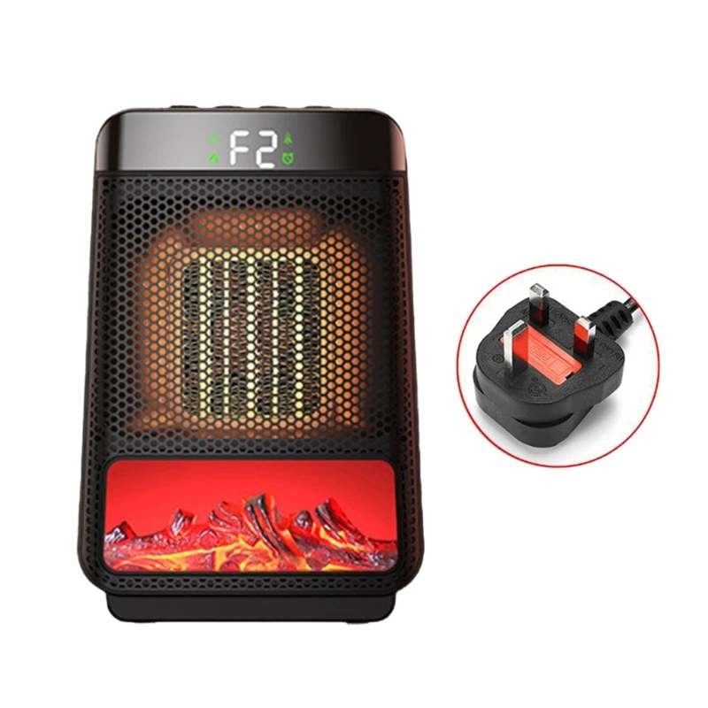 Pemanas Desktop Kuat 1000W Pemanas Kipas Listrik Pemanas Ruangan Penghangat Udara Cocok untuk Kantor Kamar Tidur Ruang Belajar