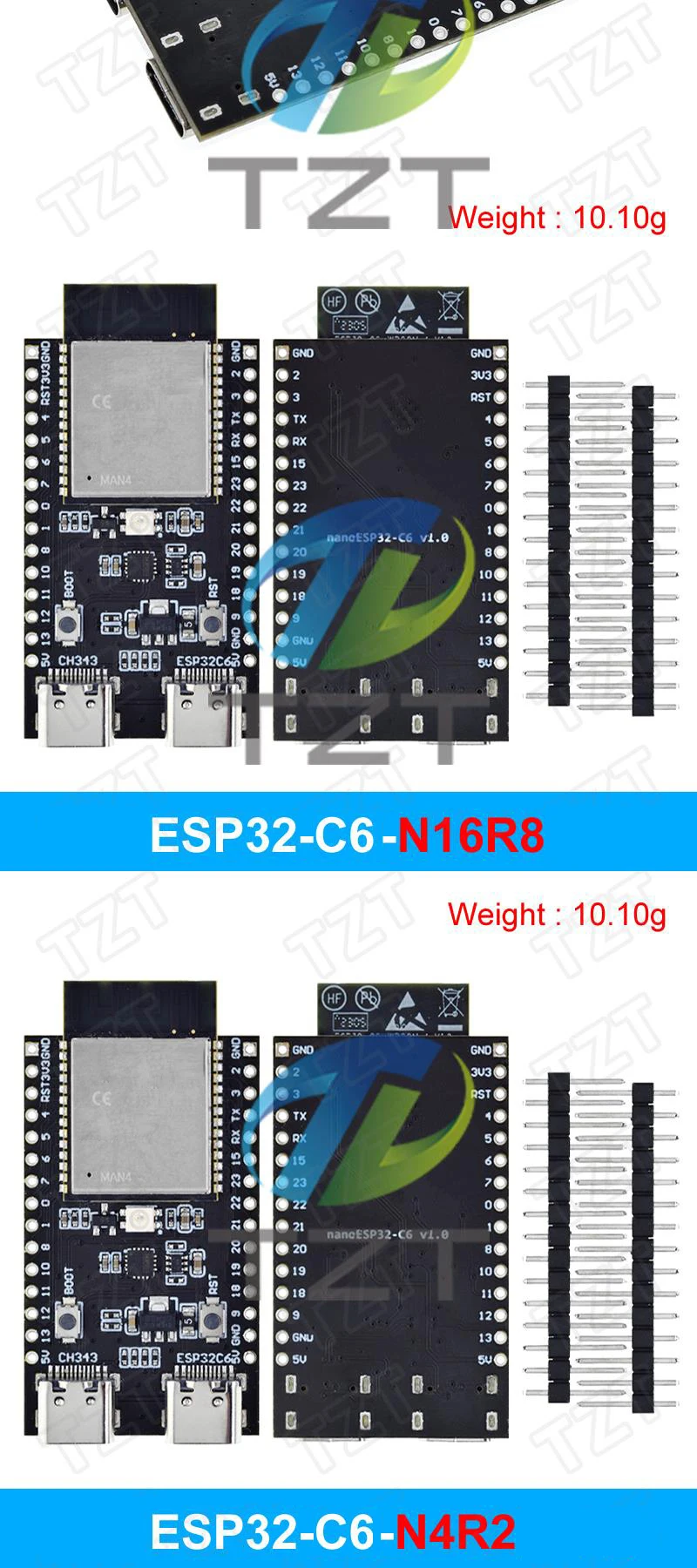 ESP32-C6 ESP32 WiFi + Bluetooth Internet der Dinge Dual Typ-C Entwicklungsboard ESP 32-Kernplatine ESP32-C6-DevKit C für Arduino – Detail 6