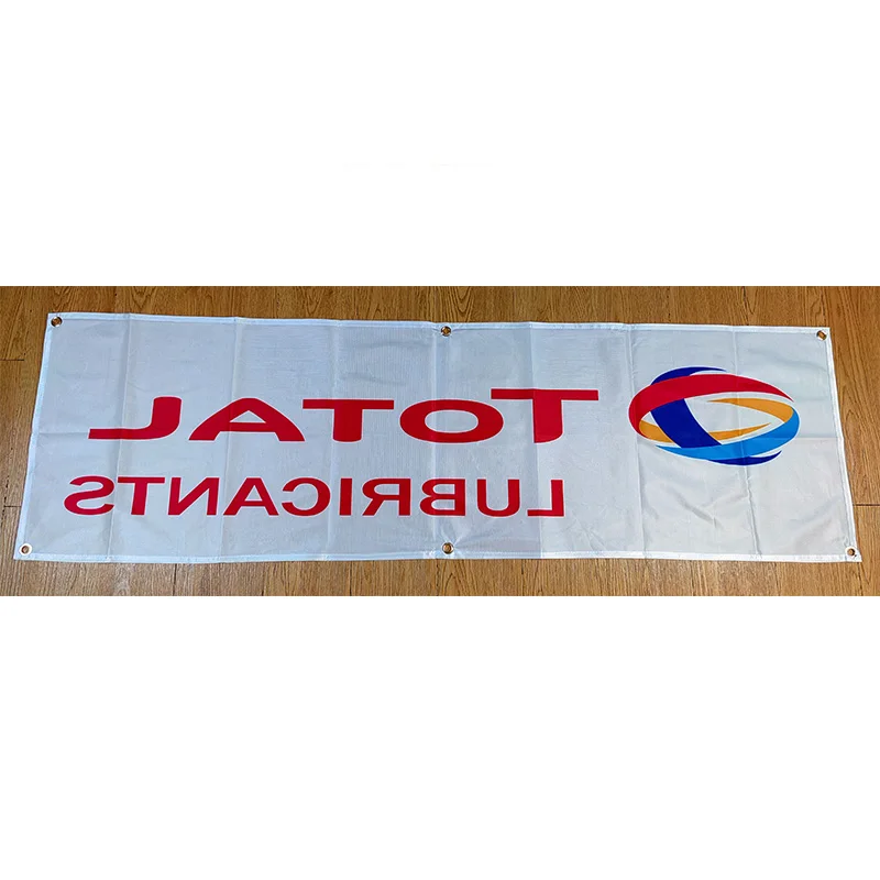 130GSM 150D Polyester Material Total Lubmarine Oil Banner 1.5ft*5ft (45*150cm) Size Advertising Decor Flag yhx278