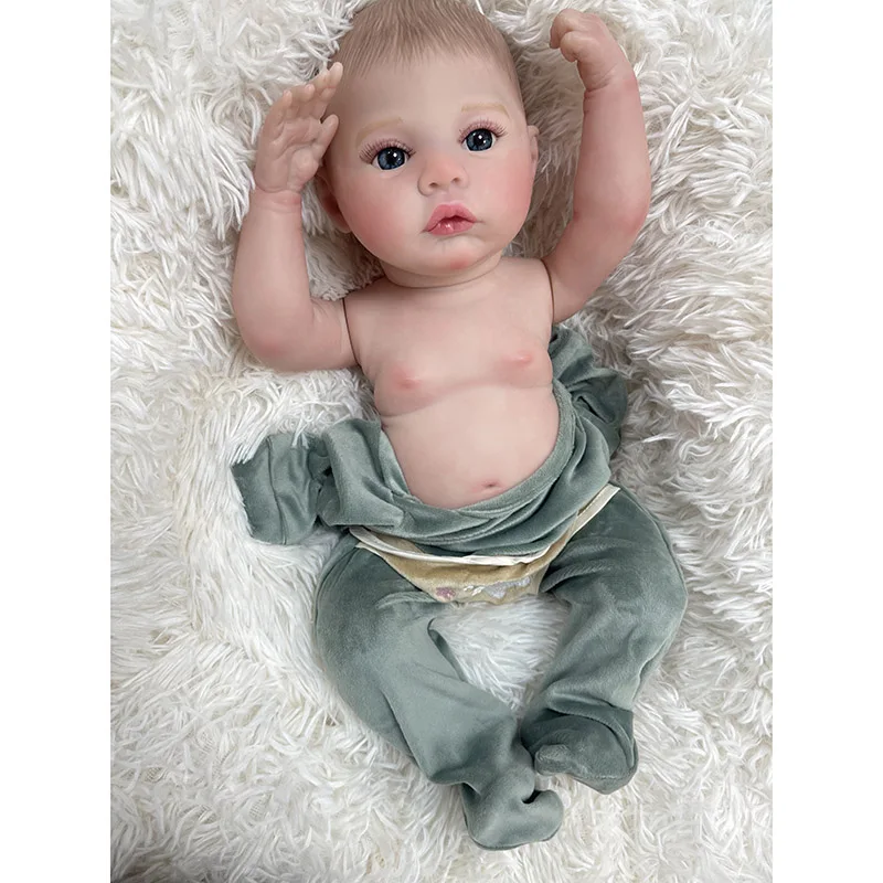 18inch Silicone Reborn Baby Doll Meadow Hand Detailed Painted 3D Skin with Visible Veins Handmade Muñecas Bebe Reborn Dolls Toys