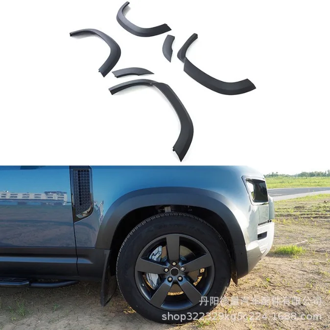 

Подходит для бровей на колесах Land Rover Defender 110 90 20–24, тупые черные колесные брови, крылья, расширенные брови на колесах Defender.