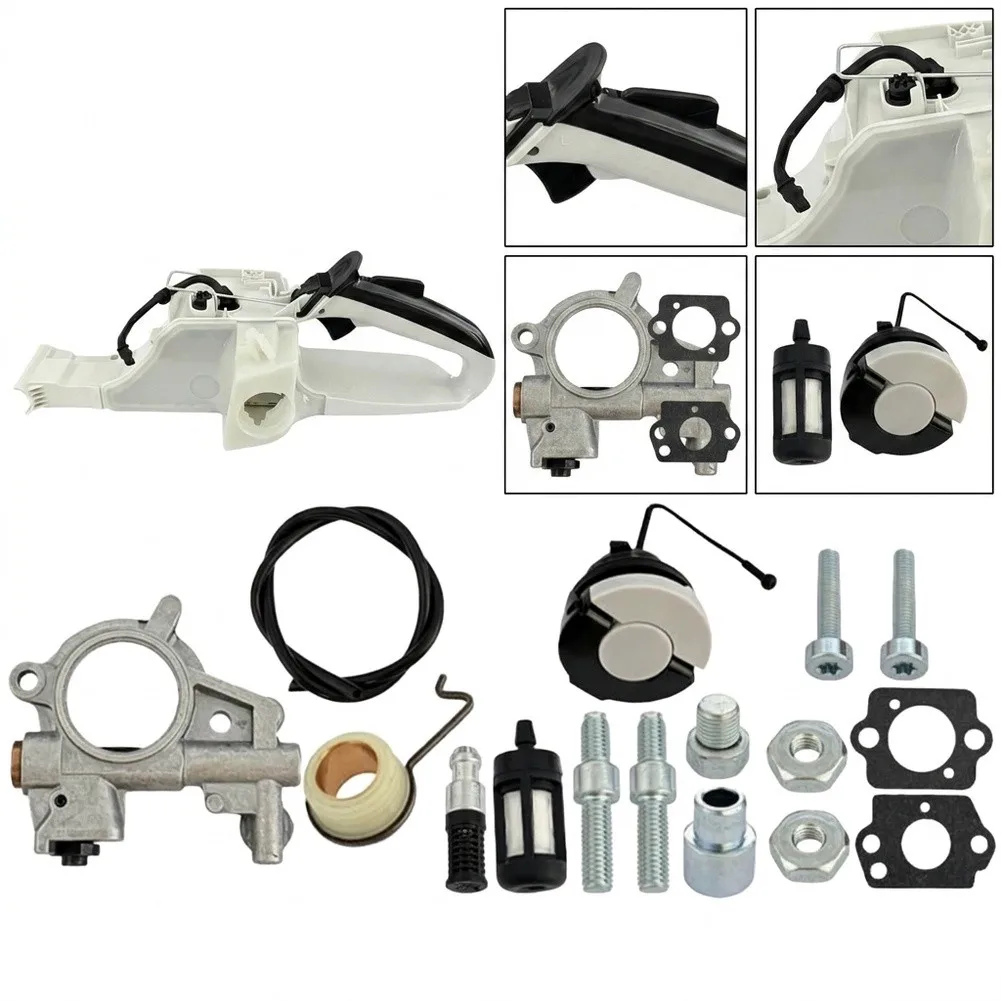 Fuel Tank Kit for MS462 MS462C For Chainsaw Rear Handle 1142 350 0803 Complete Set with Throttle Lever Mounting Hardware Gaskets