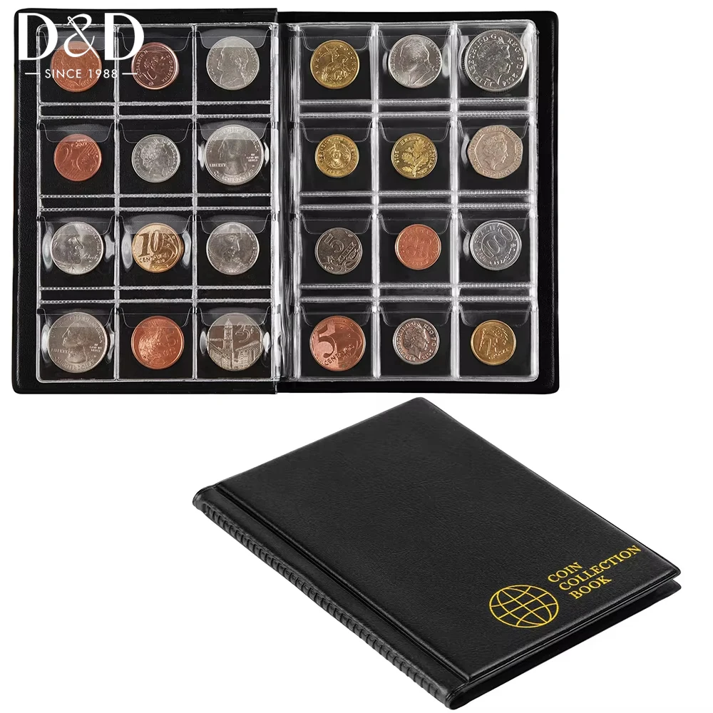 

1pc 120 Pockets Coin Collection Album Coin Holder Book Coin Storage Album Money Penny Pocket for Coin Organizer Home Decoration