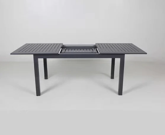 

Обеденные столы для отдыха на открытом воздухе. Выдвижной металлический садовый стол с порошковым покрытием.